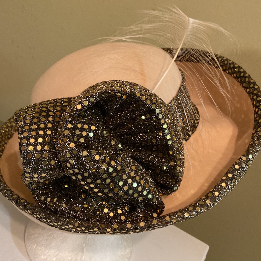 Beautiful Ivory Wool Church Dress Hat by Sylvia N Y